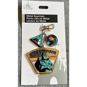 Disney Pixar Toy Story Buzz light Year Star Command Metal Silver‎ Keychain